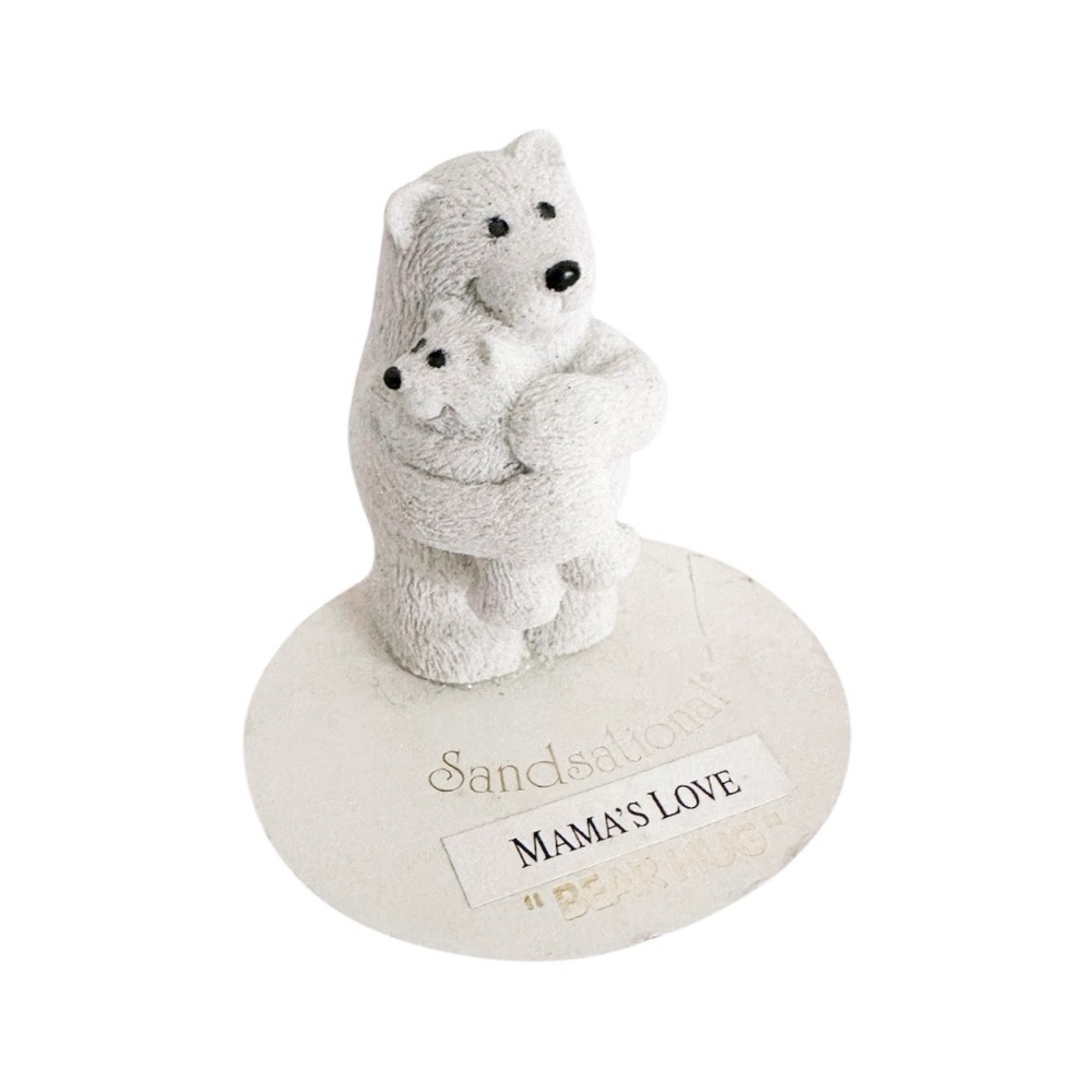 Sandsational Mama’s Love “Bear Hug” Polar Bear Figurine Vintage Gift for Mom